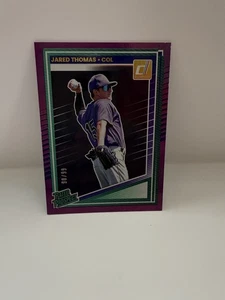 Jared Thomas 2025 Donruss Rated Prospect #147 Purple /99 - Rockies - Picture 1 of 1