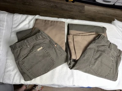 Lote de 2 Pantalones Columbia Caza Cepillo Protector 40 x 34 Para Hombre Oliva y Tostado Pesado Foto 1 de 4