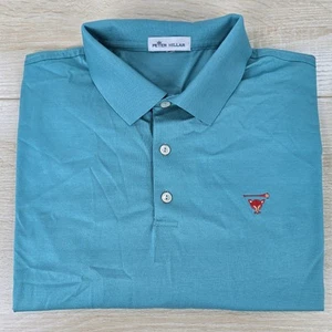 Men's M Peter Millar Myopia Hunt Club Top 100 Short Sleeve Blue Golf Polo Shirt - Picture 1 of 8