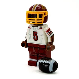 Minifigura de jugador de fútbol americano #5 QB Jayden Washington - B3 Customs - Imagen 1 de 2