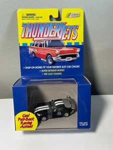 Johnny Lightning Dodge Viper GTS Pullback ThunderJets HO Slot Car Body Black Whi - Picture 1 of 16