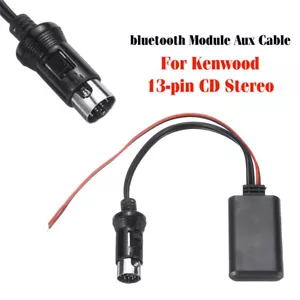 Car Bluetooth Module Audio Aux Cable Adapter Receiver For Kenwood All 13-pin CD - Picture 1 of 7