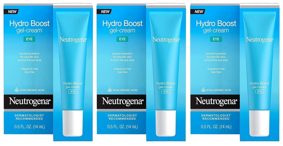 2 Pack NEUTROGENA Hydro Boost Awakening Eye Cream 0.5oz / 15ml HYALURONIC ACID