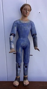 19th Century Spanish Colonial Wood Santo Saint Sculpture - Picture 1 of 8