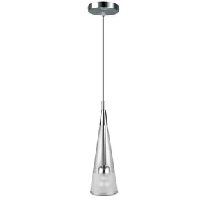 Lite Source Conic Mini-Pendant Polished Steel Ls-17971ps/clr - Picture 1 of 1
