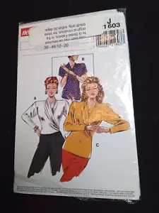 NEUE MODE UNCUT Pattern 21603 Size 10-20 36-46 Womens Misses Blouse Top 3 Styles - Picture 1 of 7