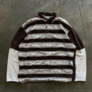 Crazy 2000’s Y2K Paco Jeans Striped Polo - Picture 1 of 3