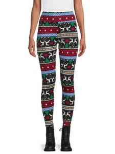 No Boundaries Juniors' Faux Fur Lined Leggings Multicolor Size XXXL (21) - Picture 1 of 4