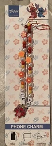 NEW DISNEY STITCH LEROY BEADED PHONE CHARM BAG BACKPACK KEYRING CHARM - Picture 1 of 3