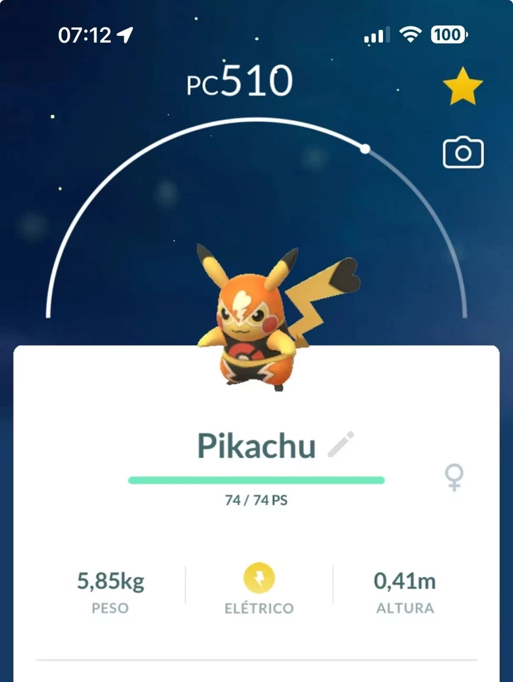 Pokemon Trade GO - Pikachu Libre GBL-20k Stardust T r a d e Go