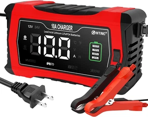 Car Battery Charger, 12V 10A and 24V Fully-Automatic Trickle Charger Desulfator, - Picture 1 of 7