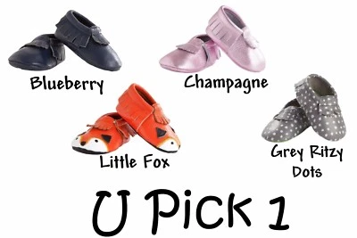 Itzy Ritzy Moc Happens Mocasines Zapatos Bebé Infante Cuero Niños Niña Unisex Foto 1 de 3