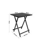 Small Spaces Foldable Kitchen Table Wood Grain Top Dining Room Breakfast Desk uk