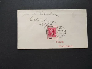 Michigan: Cubierta Muskegon 1897, cuello de estampilla, truco cerrado - Imagen 1 de 2