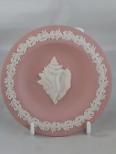 Wedgwood Conch Shell Plate Pink White Jasperware 11 cm Vintage British