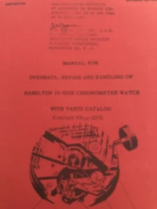 Hamilton model 22 Ship Chronometer Repair Manual  (on thumb drive in pdf format) - Picture 1 of 2