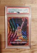 Kareem Abdul-Jabbar PSA 10 2015-16 Panini Prizm Ruby Wave Prizm /350 #297 HOF