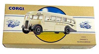 Corgi Classics - 97823 Daimler 1/2 Cab - Blue Bus Services Derbyshire - BrandNew - Image 1 of 2