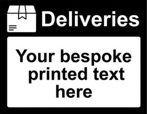 Lieferbox Ihr maßgeschneiderter gedruckter Text Pakete hinterlassen Wegbeschreibung Aufkleber Sticker - Bild 1 von 3