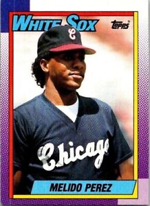 Melido Perez Topps 621 Chicago White Sox 1990 Baseball Card