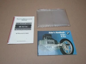 BMW K75C K75S Riders handbook and K75 & K100 maintenance Manual (CBT) - Picture 1 of 10