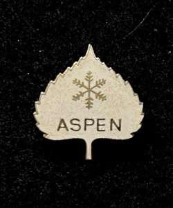 ASPEN Hoja Pequeña Vintage Esquí Pin Insignia COLORADO Resort Souvenir Viaje Solapa - Imagen 1 de 3