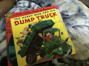 The Happy Man And His Dump Truck 213 Disneyland Little Golden Book + Record (L) - Picture 1 of 3