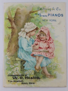 Tarjetas coleccionables/publicidad de la época victoriana para Ludwig & Co. Nueva York - Imagen 1 de 2