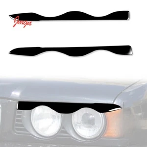 Ajuste para BMW Serie 5 E34 1988-1996 negro brillante luz párpados cubierta para cejas - Imagen 1 de 9