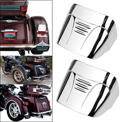 Chrome Tail Light Visor Cover For Harley Tri Glide Ultra Classic FLHTCUTG FLHXXX - Image 1 of 4