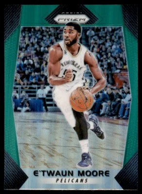 2017-18 Panini Prizm Green E'Twaun Moore New Orleans Pelicans #128 - Image 1 of 2