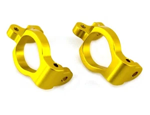HSP M605 Gold Anodized Aluminum Steering Caster Blocks for Redcat Volcano18 - Picture 1 of 2