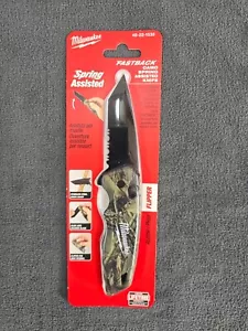 Milwaukee FASTBACK Camo Stainless Steel Spring Assisted Folding Knife - Picture 1 of 5