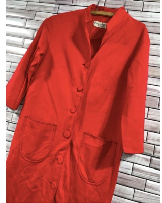 VVTG  Georgia Griffin Fashions M womens dress button up high neck pockets 80s - Image 1 of 4