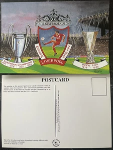 Liverpool In Europe 1998/99 Unused Postcard - Picture 1 of 1