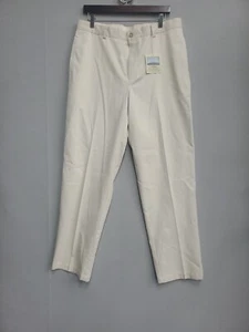 Pantalone uomo chino kaki LL Bean 34 x 32 marrone chiaro antirughe cotone classico. Nuovo con etichetta - Foto 1 di 11