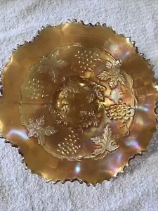 NORTHWOOD TRAUBE & KABEL RANGELE KARNEVALSGLAS 9" GERÜSCHTE SCHÜSSEL KORB GEWEBT - Bild 1 von 12