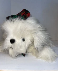 "Jingle Pup perro peluche sombrero pajarita y bolsa con cremallera 14"" por Commonwealth" - Imagen 1 de 8