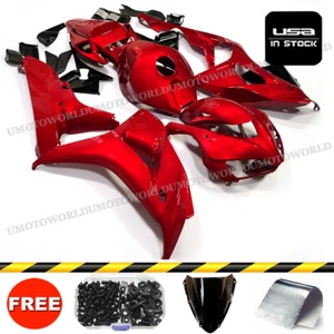 Glossy Red ABS Fairings Kit for Honda CBR1000RR 2006 2007 06 07 Bodywork + Bolts - Picture 1 of 13