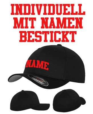 FLEXFIT CAP Basecap ORIGINAL - mit Namen / Zahl nach Wunsch bestickt!