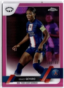 Grace Geyoro 2022-23 Topps Chrome Women's Pink Refractor #8 PSG #059/199 - Picture 1 of 2