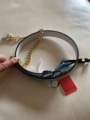 Cinturón fino 110 cm cadena dorada azul bebé Valentino Foto 1 de 4