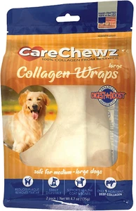 Carechewz Collagen 6-7" Large Wraps Dog Chew Treats - Natural Flavor, 2 Count/1 - Picture 1 of 9