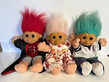 Vintage Russ Berrie Plush Troll Kidz Doll Girl Boy Lot of 3 Super Cute 