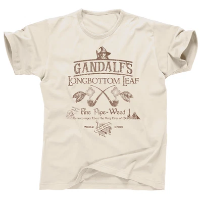 Gandalf the Grey White Wizard Shire 长底叶烟草烟斗杂草 T 恤 — 第 1/4 张图片