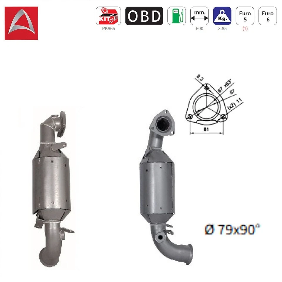 Katalysator für OPEL Grandland CITROEN C4 C5 PEUGEOT 308 508 3008 5008 - 1.6THP - Image 1 of 1