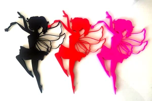 Feenkunst Wand flach 3D-Druck Kunststoff Farben Spaß Schlafzimmer Geschenk hängend einzigartig - Bild 1 von 5