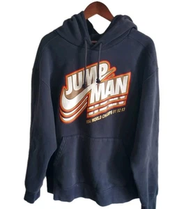 Nike Air Jordan JUMPMAN NBA Hoody Pullover World Champs Mens XL Blk - Picture 1 of 8