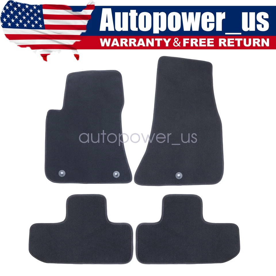 Alfombrillas delanteras traseras de terciopelo impermeables para Dodge Challenger 2015-2023 Foto 1 de 4
