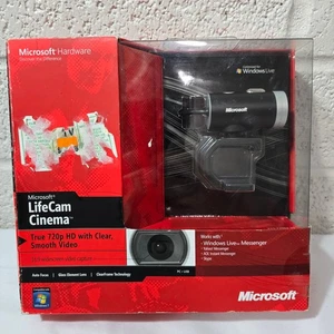 Microsoft LifeCam Cinema 720p HD Webcam h5d 00001 Auto Focus Clear Technology - Picture 1 of 15